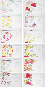 Year of Florals Landscape Calendar