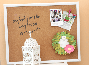 Wreath Calendar on Corkboard