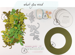 Wreath Calendar Supplies