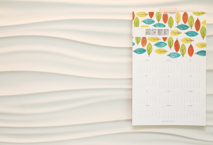 Modern Leaf DIY Calendar