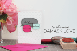 Acrylic Welcome Speech Bubble Card