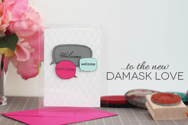 Acrylic Welcome Speech Bubble Card Acrylic Welcome Speech Bubble Card