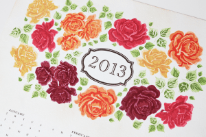 Vintage Rose Calendar
