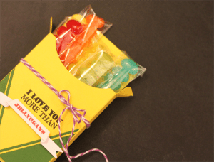 Crayon Box Jelly Bean Favor Overhead