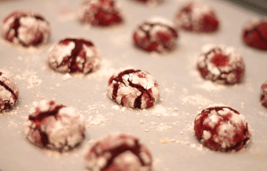 Red Velvet Crinkle Cookies