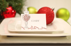 Christmas Partial Die cut Placecard