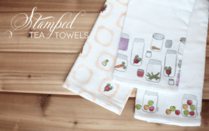 DIY Stamped Tea Towels