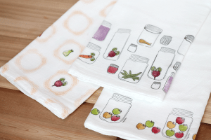 Trio of DIY Stamped Tea Towels