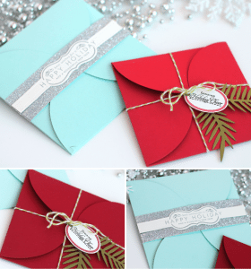 DIY Holiday Christmas Petal Cards