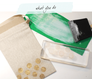 Heat Embossed Burlap Bag Instructions