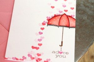Cascading Hearts Card Close