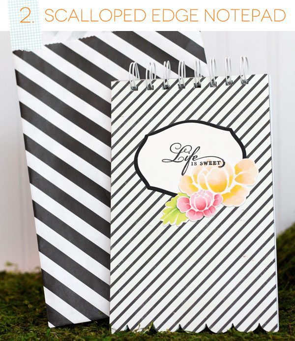 Scalloped Edge Notepad with Fiskars Fuse | Damask Love Blog