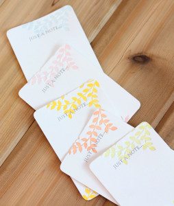 Partial Letterpress Notecards Set