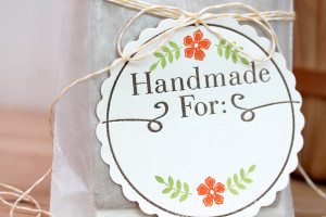 Stamped & Letterpress Tag Close | Damask Love Bog