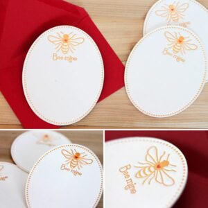 Bee Mine Letterpress Valentine's | Damask Love Blog