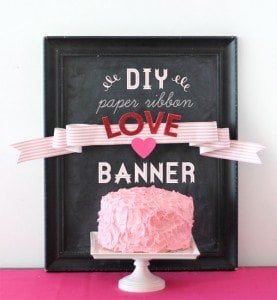 DIY Paper Ribbon Banner Header