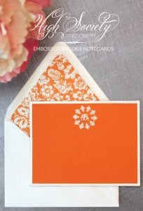High Society Stationery: Embossed Border Stationery | Damask Love Blog