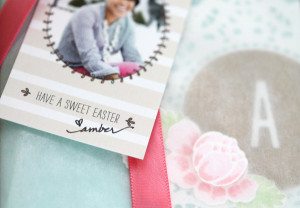 Springtime Monogram Stationery Tag Close | Damask Love Blog