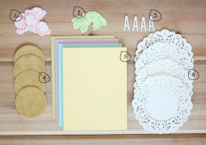 Springtime Monogram Cards Supplies