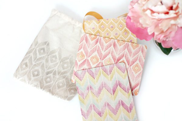 Fabric Front Cards Set : Stamped Ikat | Damask Love Blog