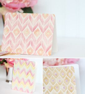 Fabric Front Ikat Cards | Damask Love Blog