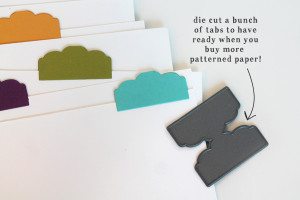 Creating Tabs for Patterned Paper