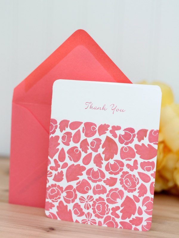 Monochromatic Floral Bud Stationery | Damask Love Blog