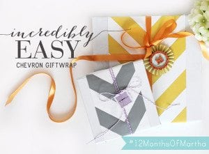 Incredibly Easy Chevron Gift Wrap with Martha Stewart Crafts | Damask Love Blog