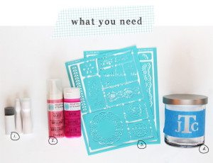 High Society Stationery: DIY Monogrammed Candles | Damask Love Blog