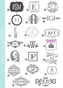 Monograms Made Easy: Frames & Borders | Damask Love Blog