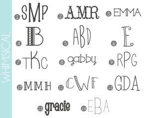 Monograms Made Easy:Whimsical Fonts | Damask Love BLog