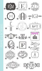 Monograms Made Easy: Frames & Border Fonts | Damask Love Blog