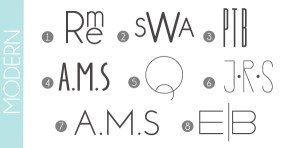 Monograms Made Easy: Modern Fonts| Damask Love Blog