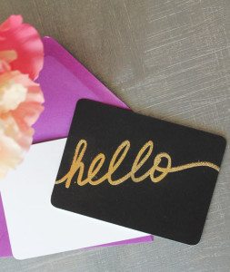 DIY Gold Embossed Handwritten Notecards | Damask Love Blog