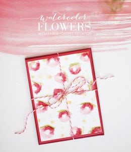 Abstract Florals Card with Faber-Castel Gelatos | Damask Love Blog