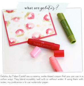 Abstract Florals Card with Faber-Castel Gelatos | Damask Love Blog