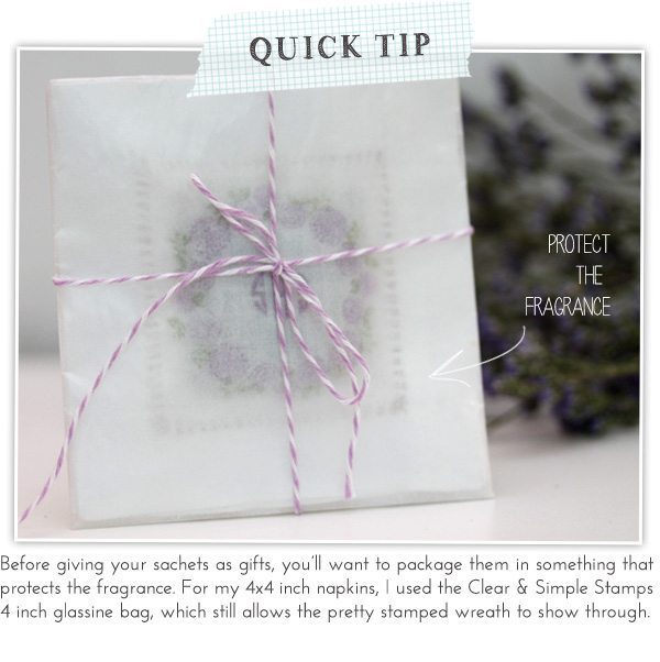 Simple Monogrammed Sachets | Damask Love Blog