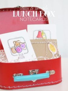 Clear & Simple Stamps Lunch Box Notecards | Damask Love Blog