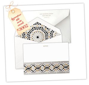 High Society Stationery: Byzantine Tile Notecards | Damask Love Blog