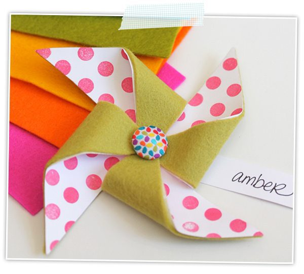 Damask Love Live Revisited: Felt Pinwheels | Damask Love Blog