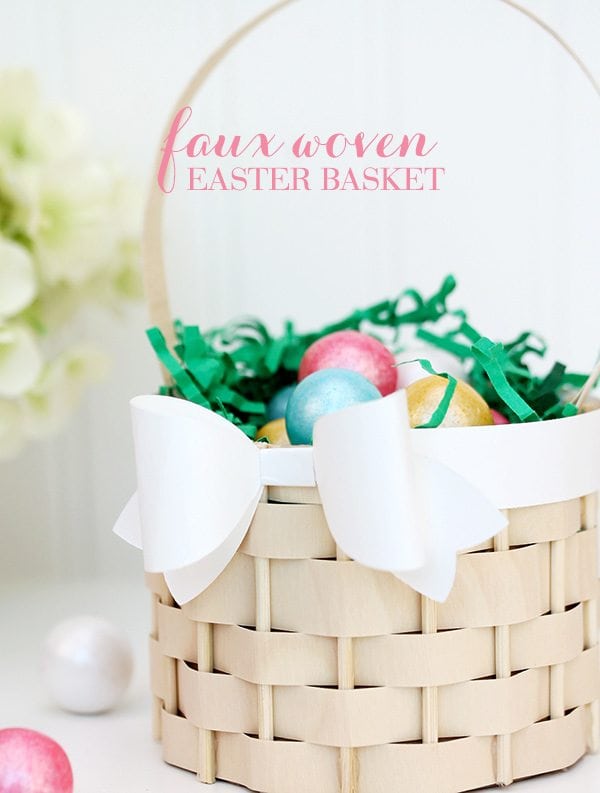 Faux Woven Basket | Damask Love