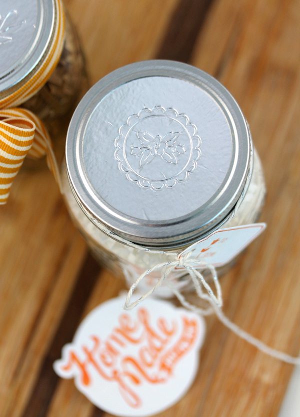 DIY Foil Mason Jar Lids