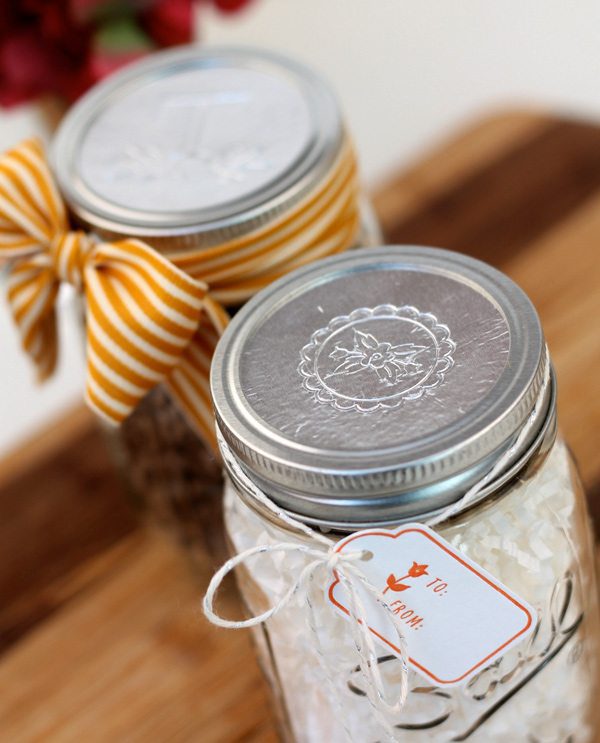 DIY Foil Mason Jar Lids