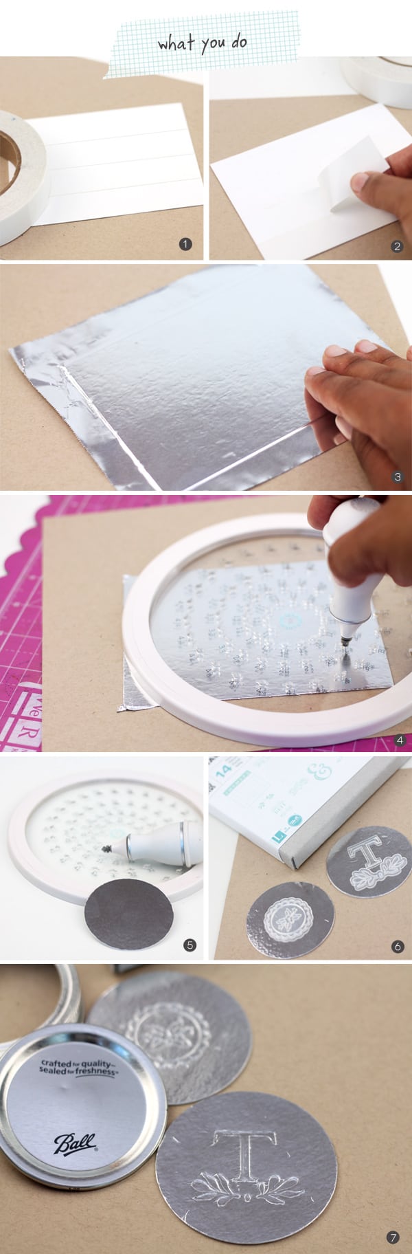 DIY Foil Mason Jar Lids