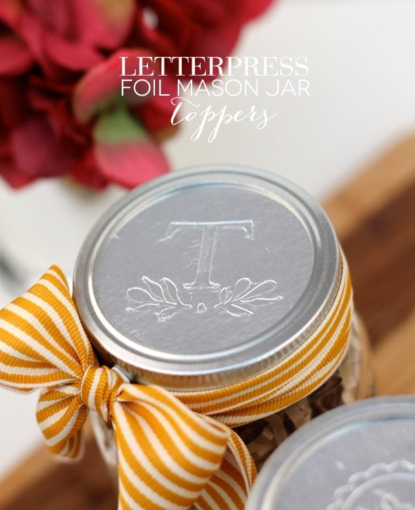 DIY Foil Mason Jar Lids