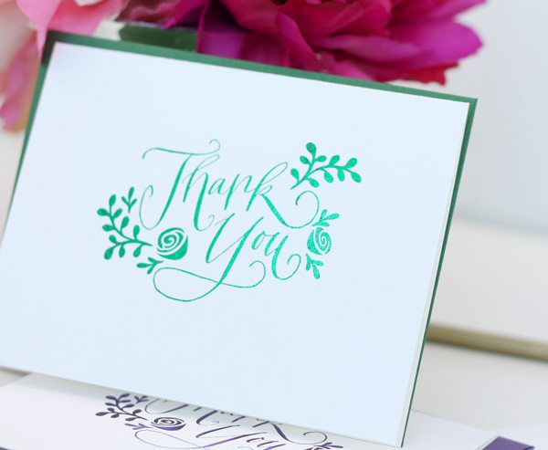 Stamped Laser Foil Cards