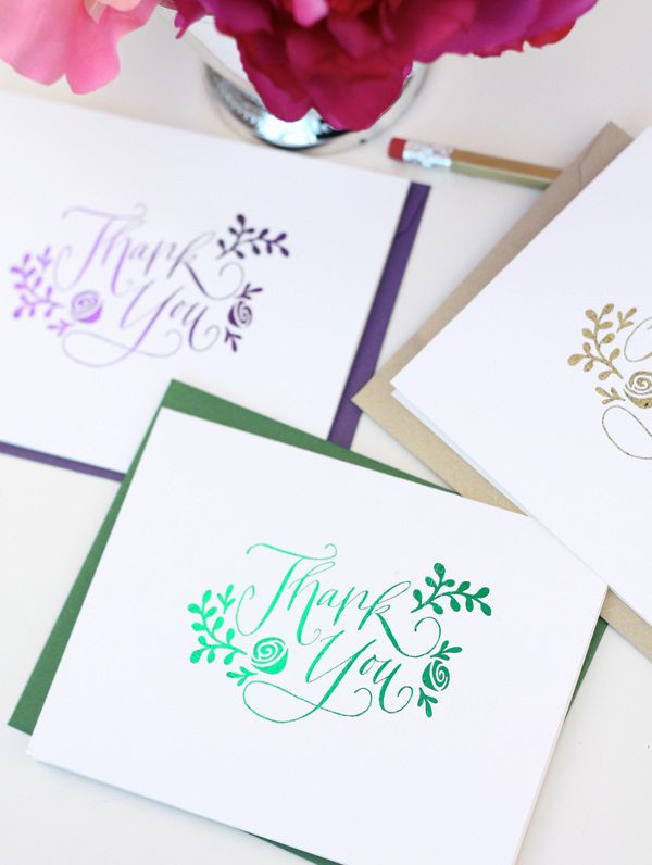 Stamped Laser Foil Cards