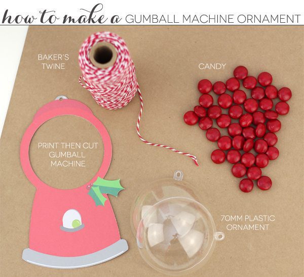 Print Then Cut Gumball Machine Ornament | Damask Love