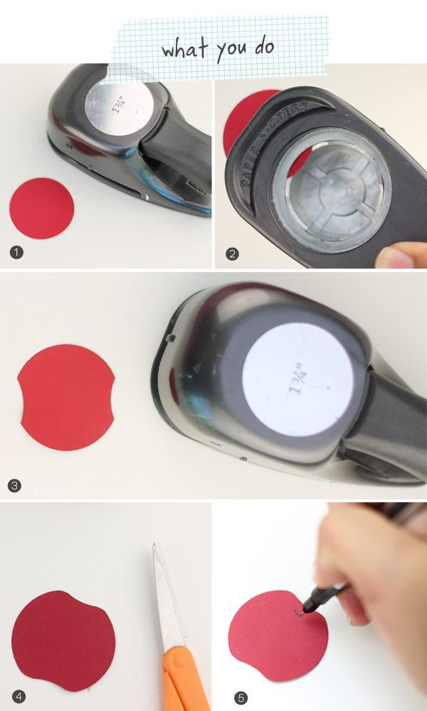 Easy Paper Punch Apples | Damask Love