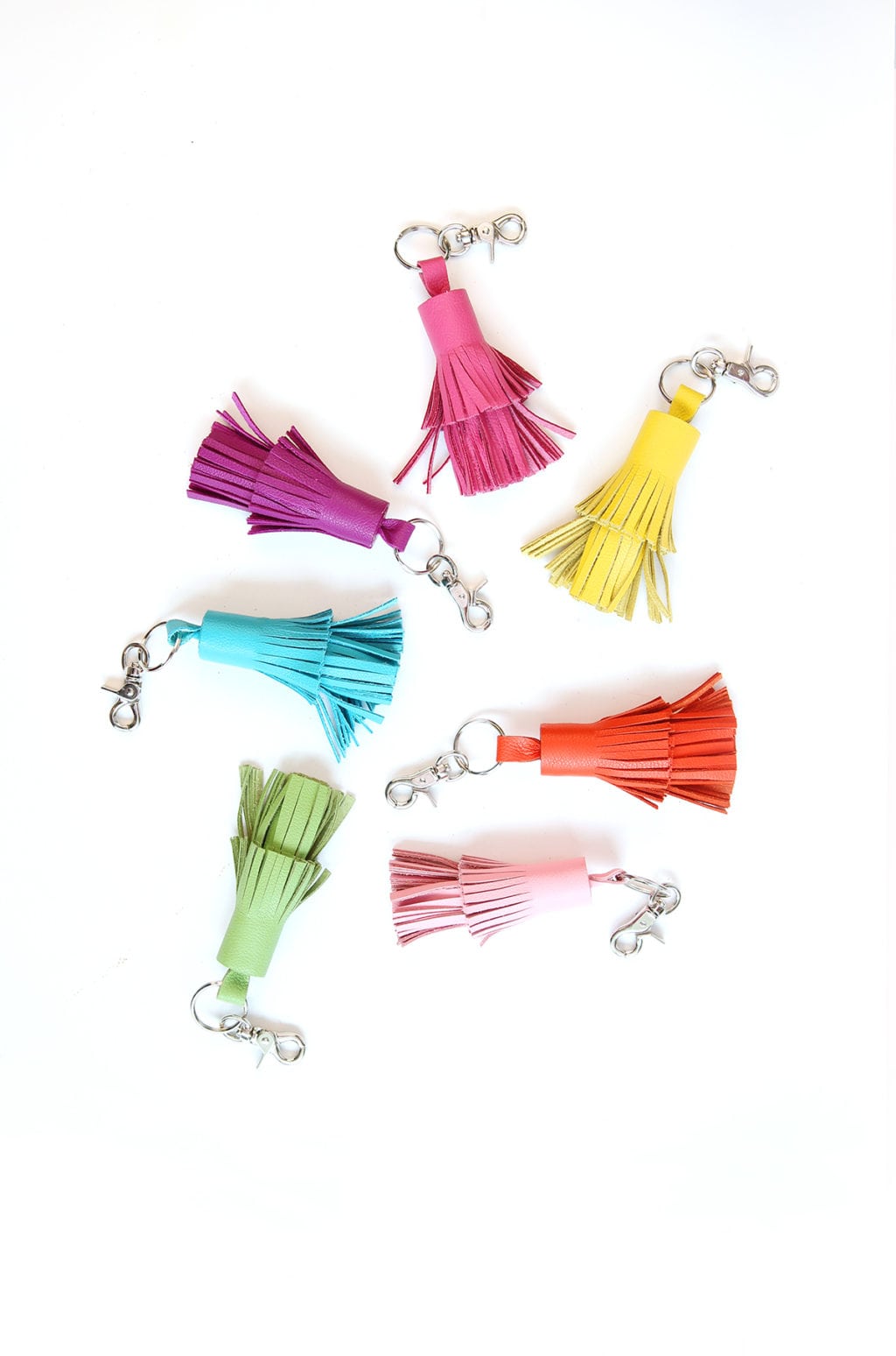DIY Leather Tassel Keychains